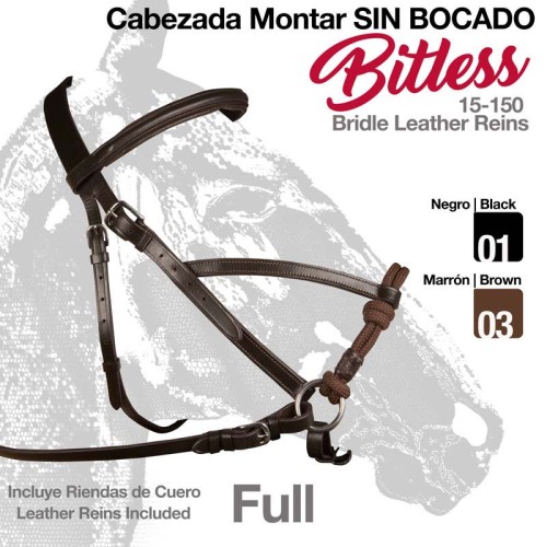 CABEZADA MONTAR SIN BOCADO BITLESS FULL