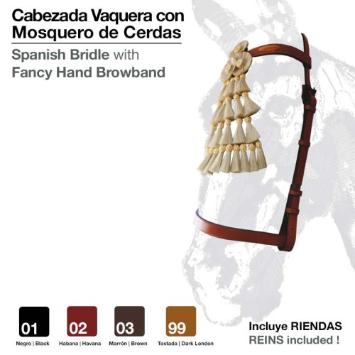 CABEZADA VAQUERA CON MOSQUERO CERDAS