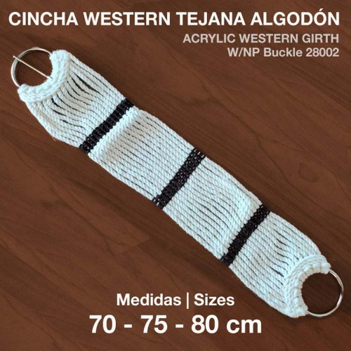 CINCHA WESTERN TEJANA ALGODÃ“N 28002