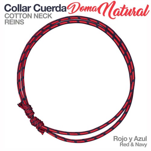 COLLAR CUERDA DOMA NATURAL 44570 ROJO/AZUL