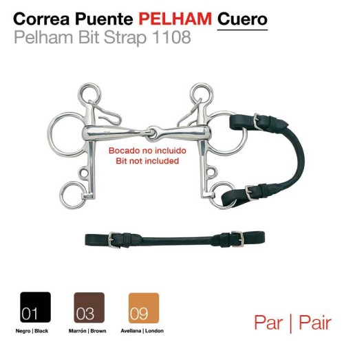 CORREA PUENTE PELHAM CUERO PAR