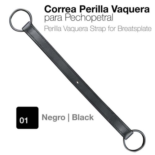CORREA PERILLA VAQUERA PARA PECHOPETRAL NEGRO