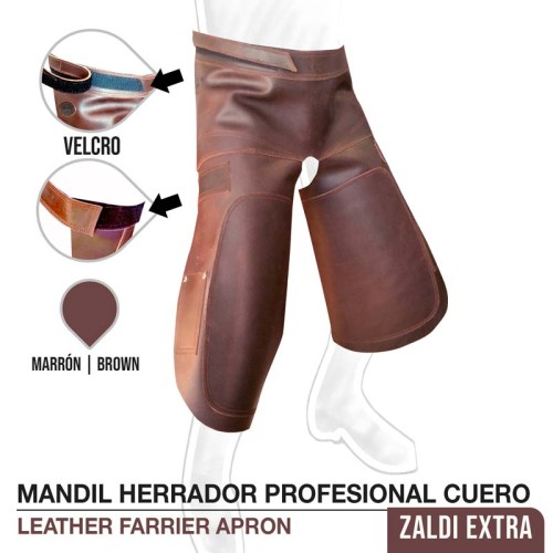 MANDIL HERRADOR PROFESIONAL CUERO ZALDI EXTRA