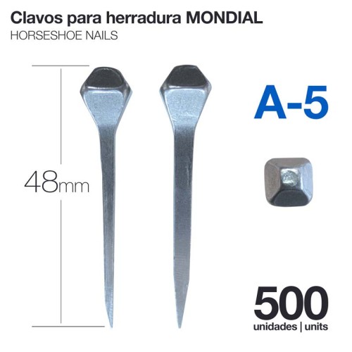 CLAVOS PARA HERRADURA MONDIAL A-5 500uds