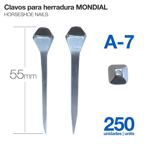 CLAVOS PARA HERRADURA MONDIAL A-7 250uds