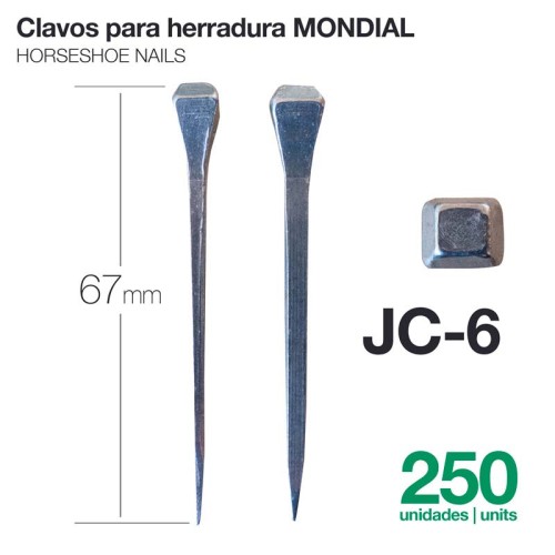 CLAVOS PARA HERRADURA MONDIAL JC-6 250uds