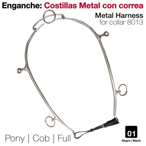 ENGANCHE COSTILLAS METAL CON CORREA NEGRO