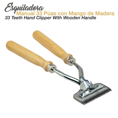 ESQUILADORA MANUAL 33 PÃšAS MANGO MADERA