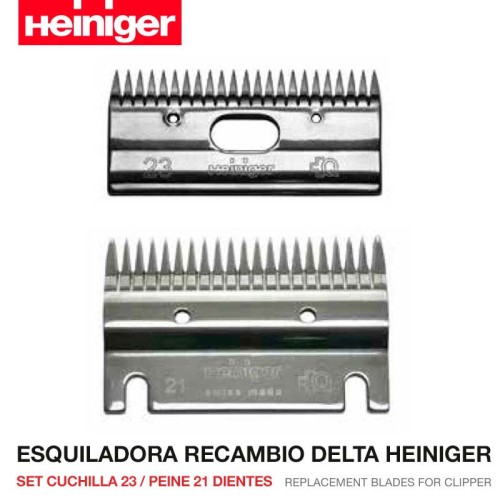 ESQUILADORA RECAMBIO SET CUCHILLA 23 Y PEINE 21 DELTA