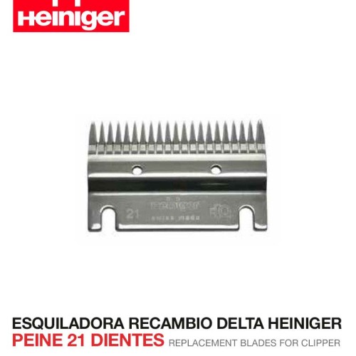 ESQUILADORA RECAMBIO DELTA HEINIGER PEINE 21 DIENTES