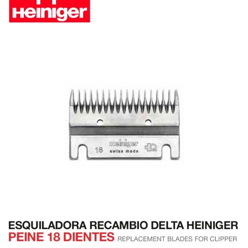 ESQUILADORA RECAMBIO DELTA HEINIGER PEINE 18 DIENTES