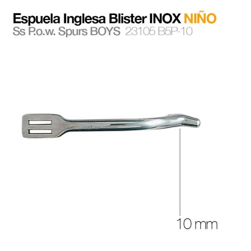 ESPUELA INGLESA BLISTER INOX NIÃ‘O 23105 B5P-10