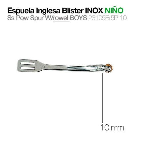 ESPUELA INGLESA BLISTER INOX NIÃ‘O 23105 BR5P-10