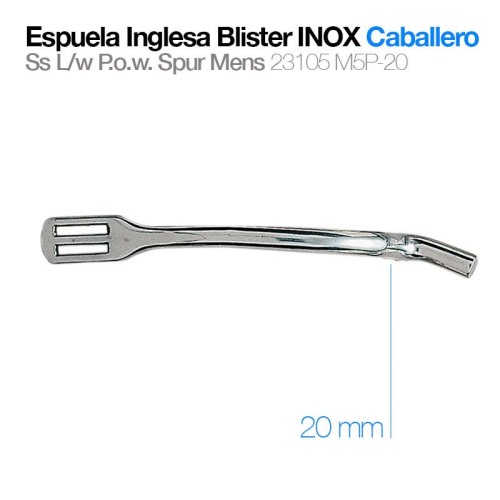 ESPUELA INGLESA BLISTER INOX CABALLERO 23105M5P-20