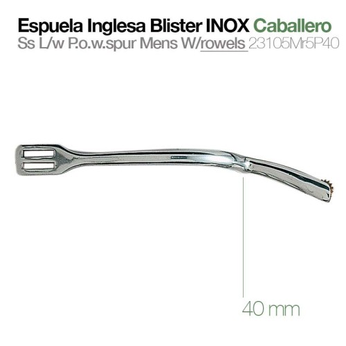 ESPUELA INGLESA BLISTER INOX CABALLERO 23105MR5P40