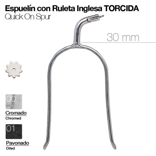 ESPUELÃN CON RULETA INGLESA TORCIDA