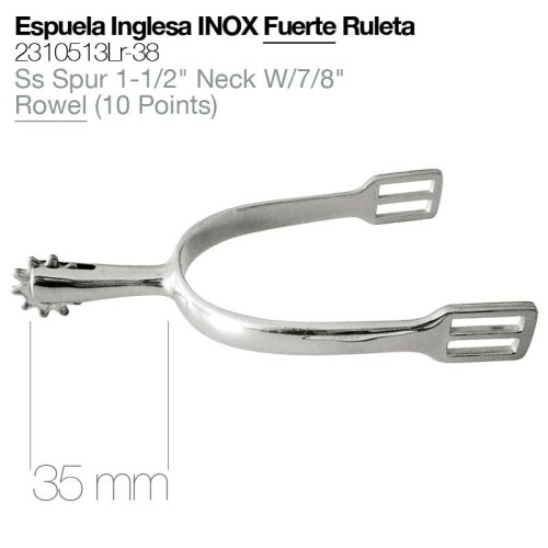 ESPUELA INGLESA INOX FUERTE RULETA 2310513LR-38