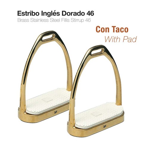 ESTRIBO INGLÃ‰S INOXIDABLE DORADO 22108B-46