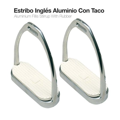 ESTRIBO INGLÃ‰S ALUMINIO CON TACO 21108AL-46 12cm