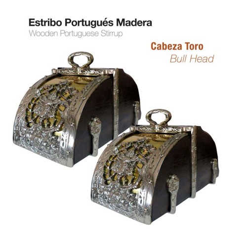ESTRIBO PORTUGUÃ‰S MADERA CABEZA TORO