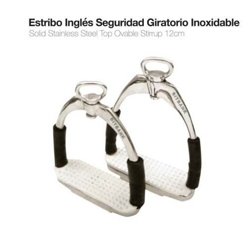 ESTRIBO INGLÃ‰S SEGURIDAD GIRATORIO INOX 12cm