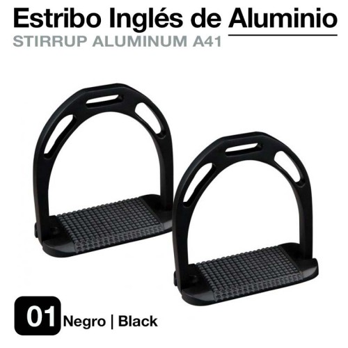 ESTRIBO INGLÃ‰S ALUMINIO ZALDI NEGRO