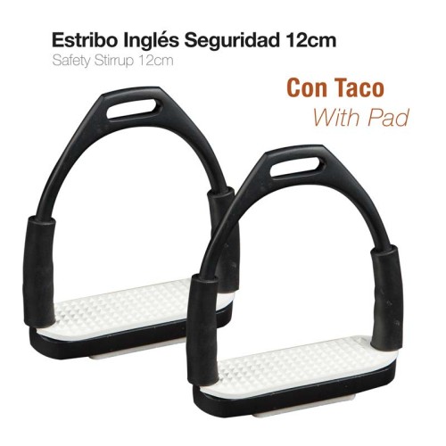 ESTRIBO INGLÃ‰S SEGURIDAD A02 NEGRO 12cm