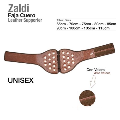 FAJA CUERO ZALDI CON VELCRO
