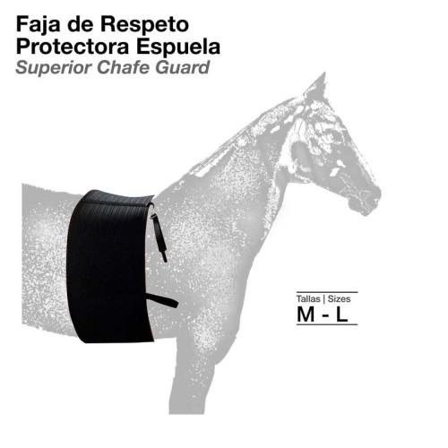 FAJA DE RESPETO PROTECTORA ESPUELA NEGRO