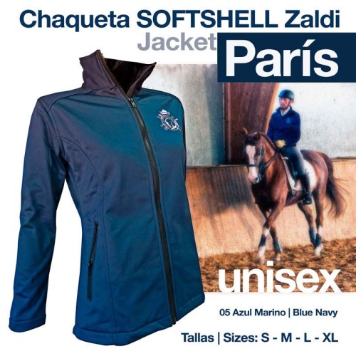 CHAQUETA SOFTSHELL ZALDI PARÃS AZUL