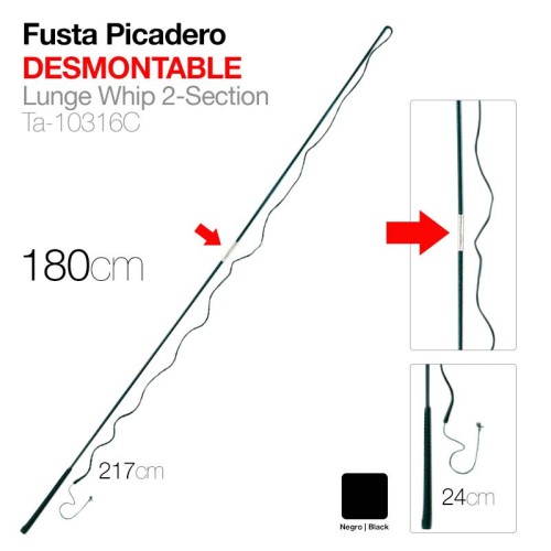 FUSTA PICADERO DESMONTABLE 180cm