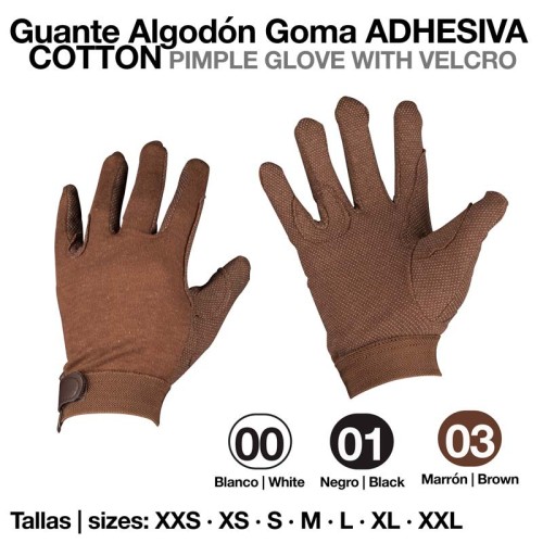 GUANTE ALGODÃ“N VELCRO GOMA ADHESIVA