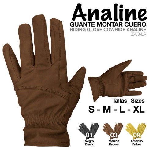 GUANTE MONTAR CUERO ANALINE