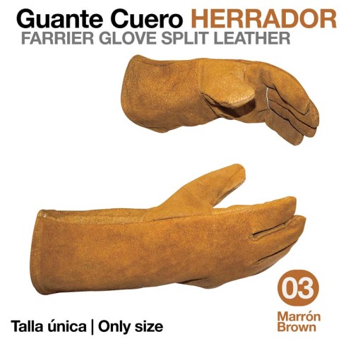 GUANTE CUERO HERRADOR Z95 MARRÃ“N
