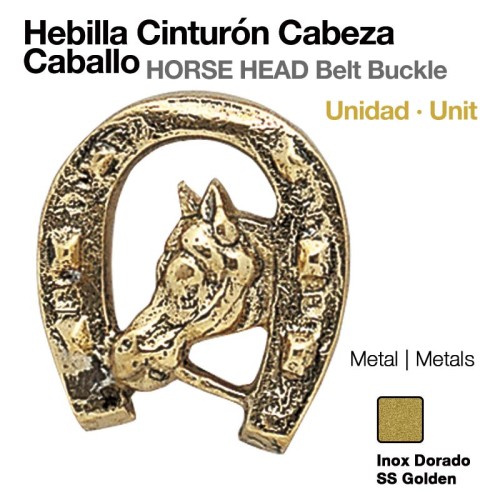 HEBILLA CINTURÃ“N CABEZA CABALLO UNIDAD
