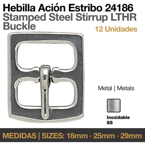 HEBILLA ACIÃ“N ESTRIBO INOX 24186 12uds