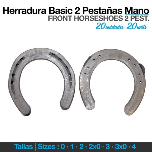 HERRADURA BASIC 2 PESTAÃ‘AS MANO 20uds