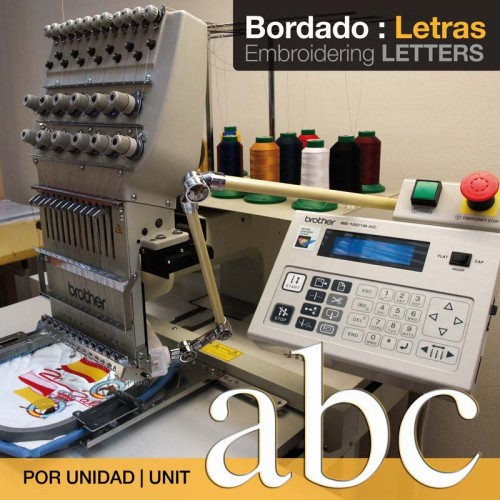 BORDADO LETRAS (UNIDAD)