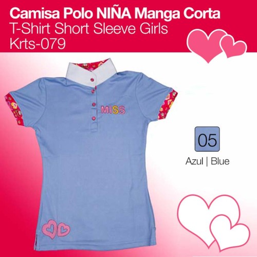 CAMISA POLO NIÃ‘A MANGA CORTA KRTS-079
