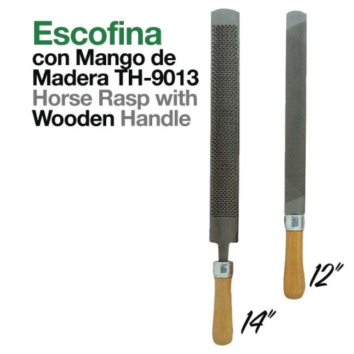 ESCOFINA CON MANGO DE MADERA TH-9013