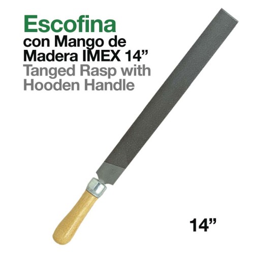 ESCOFINA CON MANGO DE MADERA IMEX 14
