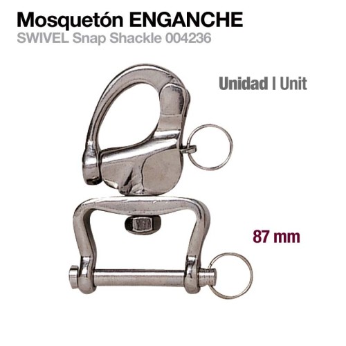 MOSQUETÃ“N ENGANCHE 004236 87mm UNIDAD