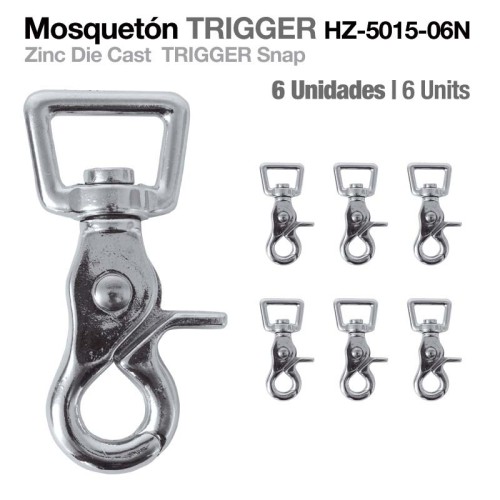 MOSQUETÃ“N TRIGGER HZ5015-06N 6uds