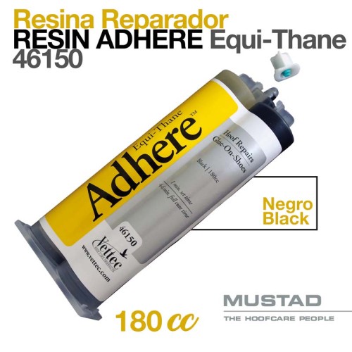MUSTAD: RESINA REPARADOR EQUI-THANE ADHERE 210ml NEGRO