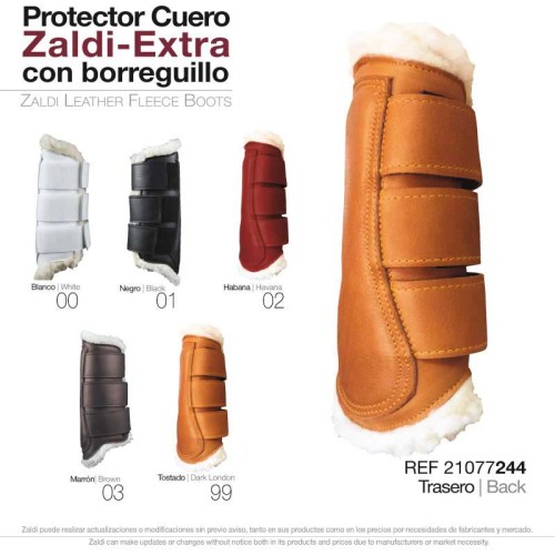 PROTECTOR ZALDI EXTRA CUERO BORREGUILLO PIE