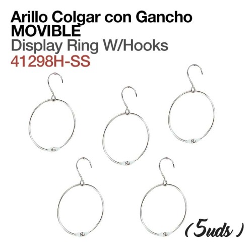 ARILLO COLGAR CON GANCHO MOVIBLE 41298H (5 UDS)