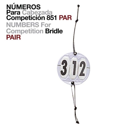 NÃšMEROS PARA CABEZADA COMPETICIÃ“N 851 PAR
