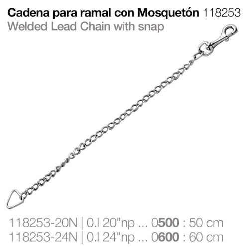 CADENA PARA RAMAL CON MOSQUETÃ“N 118253-20N
