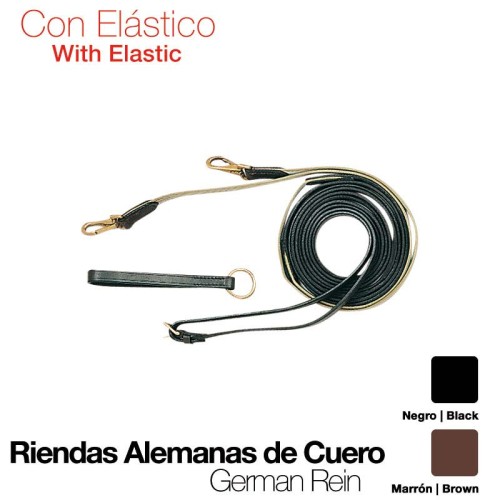 RIENDAS ALEMANAS CUERO CON ELÃSTICO