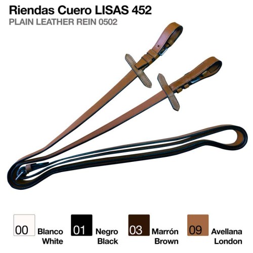 RIENDAS CUERO LISAS 452